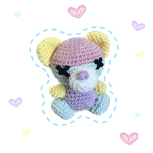 Load image into Gallery viewer, Pastel Multicolor Crochet Bear Plush