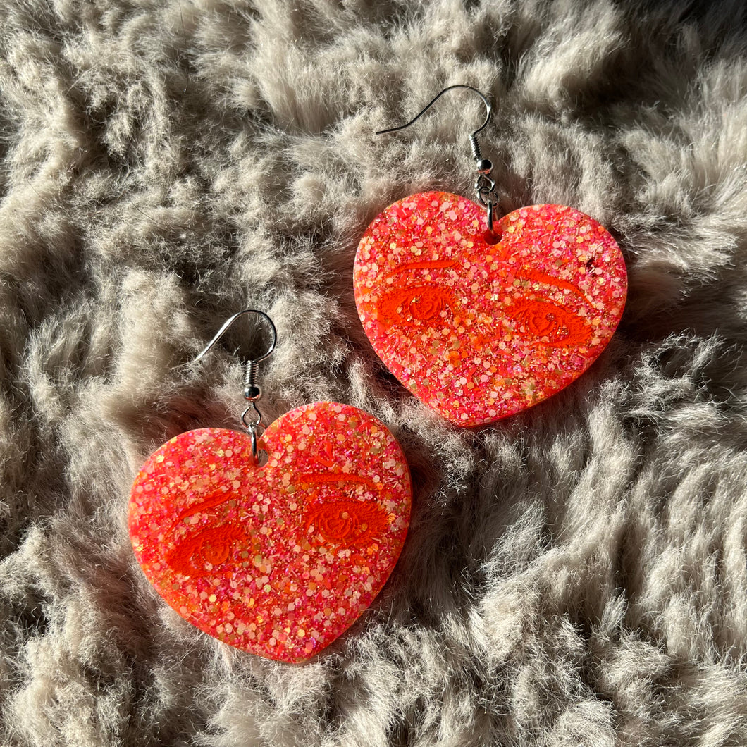 Anime Heart Earrings