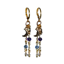 Load image into Gallery viewer, ￼Moon &amp; Star Earrings
