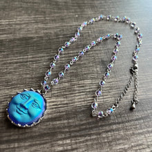 Load image into Gallery viewer, Iridescent Moon Necklace