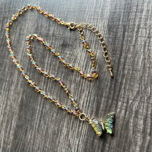 Load image into Gallery viewer, Iridescent Butterfly Necklace