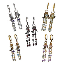 Load image into Gallery viewer, ￼Moon &amp; Star Earrings