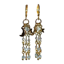 Load image into Gallery viewer, ￼Moon &amp; Star Earrings