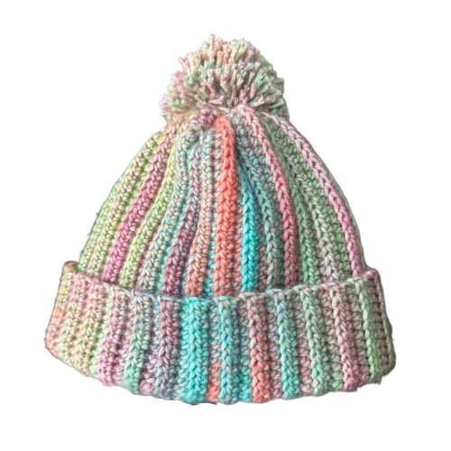Muted Multicolor Crochet Beanie
