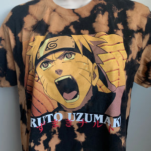 Ninja Uzumaki Bleach Tie Dye Shirt Medium