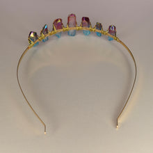 Load image into Gallery viewer, Red &amp; Blue Angel Aura Quartz Crystal Headband