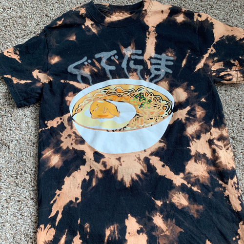 Ramen Egg Bleach Tie Dye Shirt Small