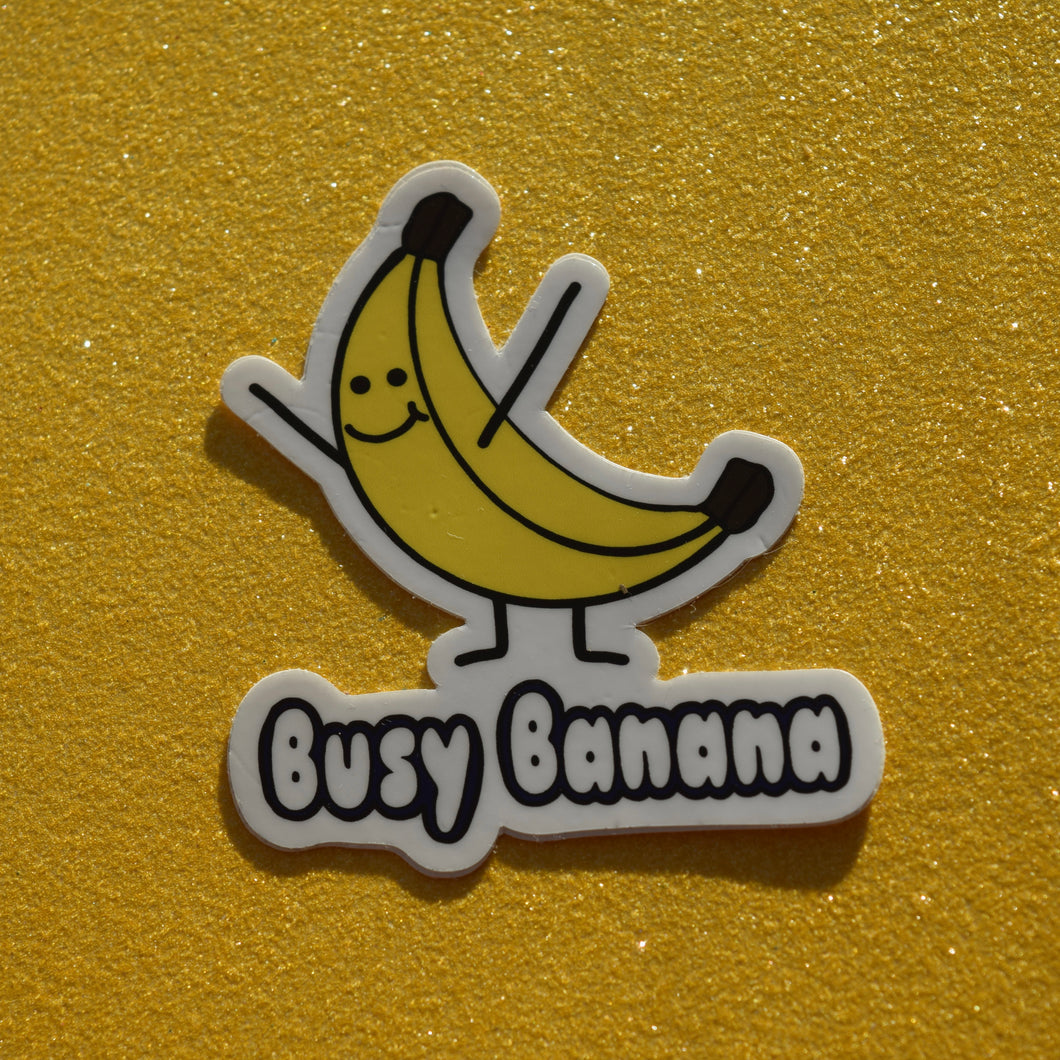 Busy Banana Sticker