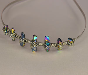 Rainbow Titanium Quartz Crystal Headband