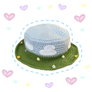 Flower Fields Crochet Bucket Hat