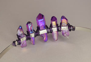 Purple Angel Aura Quartz Crystal Headband