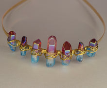 Load image into Gallery viewer, Red &amp; Blue Angel Aura Quartz Crystal Headband