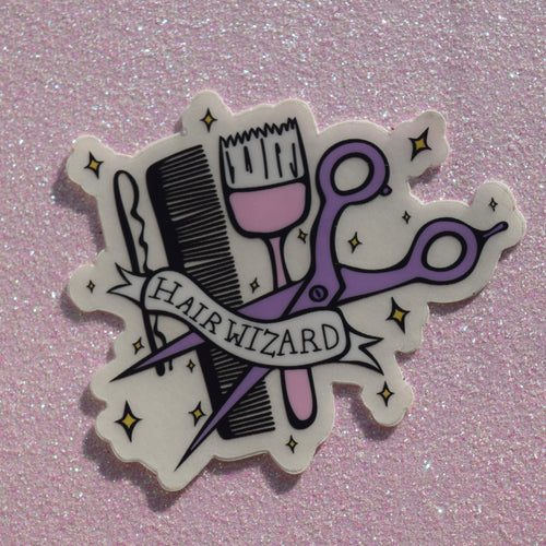 Hair Wizard Sticker