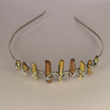 Load image into Gallery viewer, Copper Gold Titanium Quartz Crystal Headband