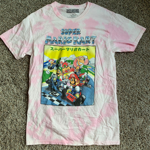 Pink Racer Bleach Tie Dye Small