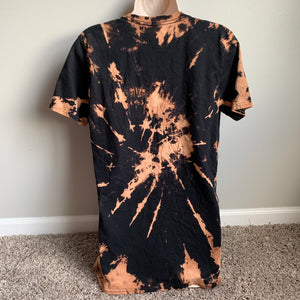 Bleach Tie Dye Flame Shirt Medium