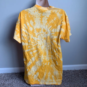 Yellow Bleach Tie Dye Shirt Medium