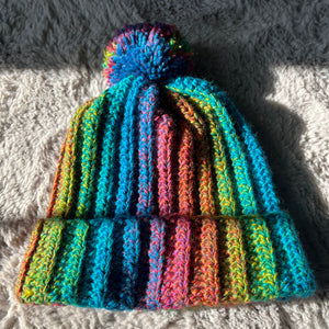 Rainbow Crochet Hat