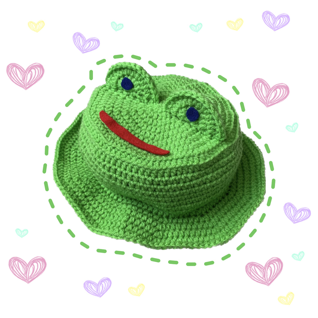 Froggy Chair Crochet Bucket Hat