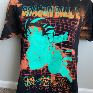 Son Goku Bleach Tie Dye Shirt Small