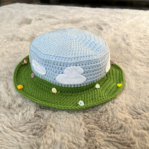 Flower Fields Crochet Bucket Hat